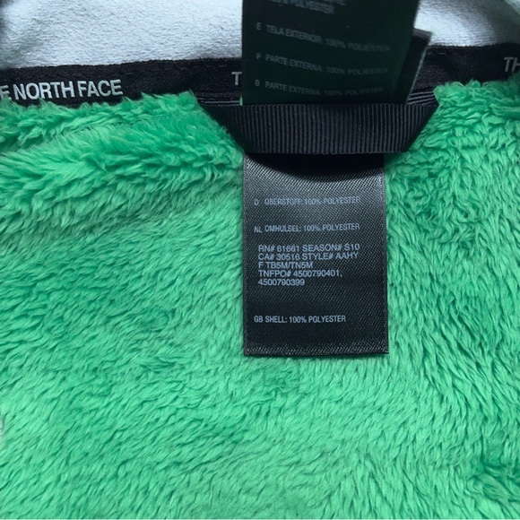 The North Face Osito Fleece Jacket Womens Large Green Full Zip High Pile - Picture 11 of 16